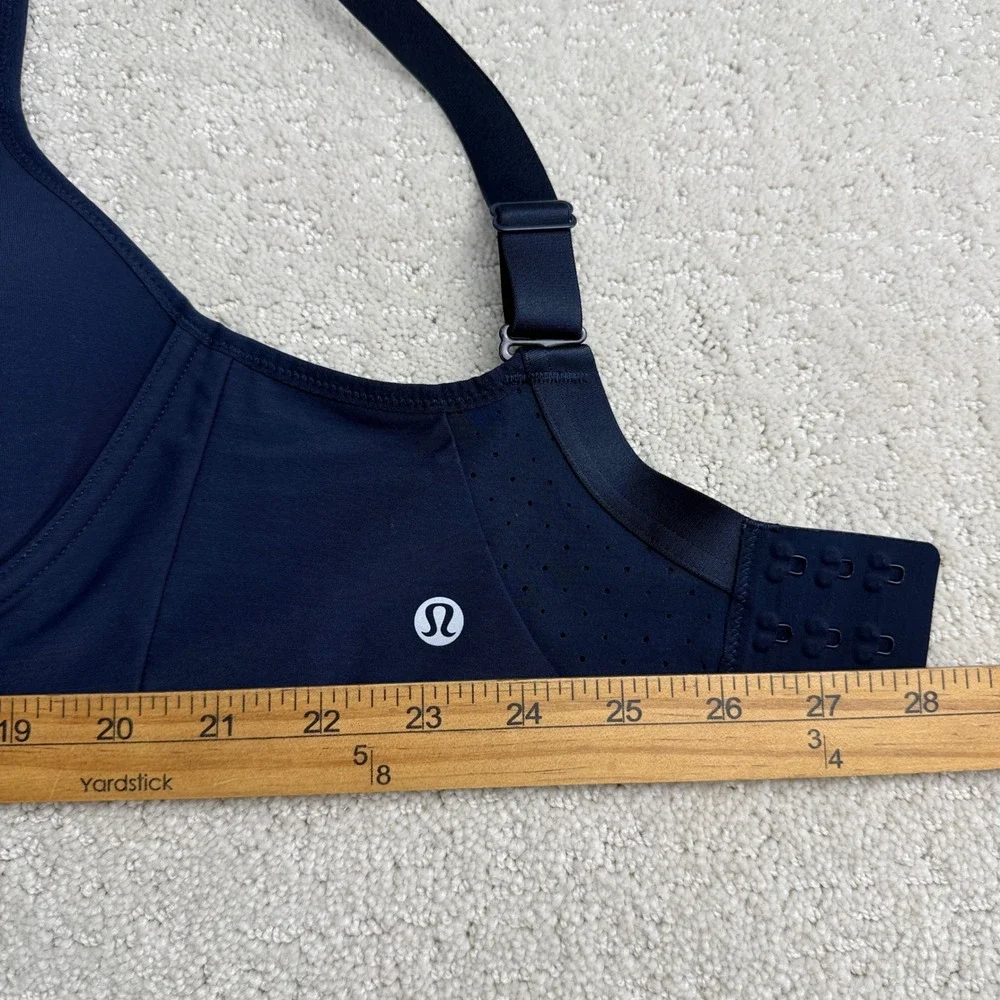 Lululemon Run Times Bra Women 34DD True Navy High Support W2BN4S